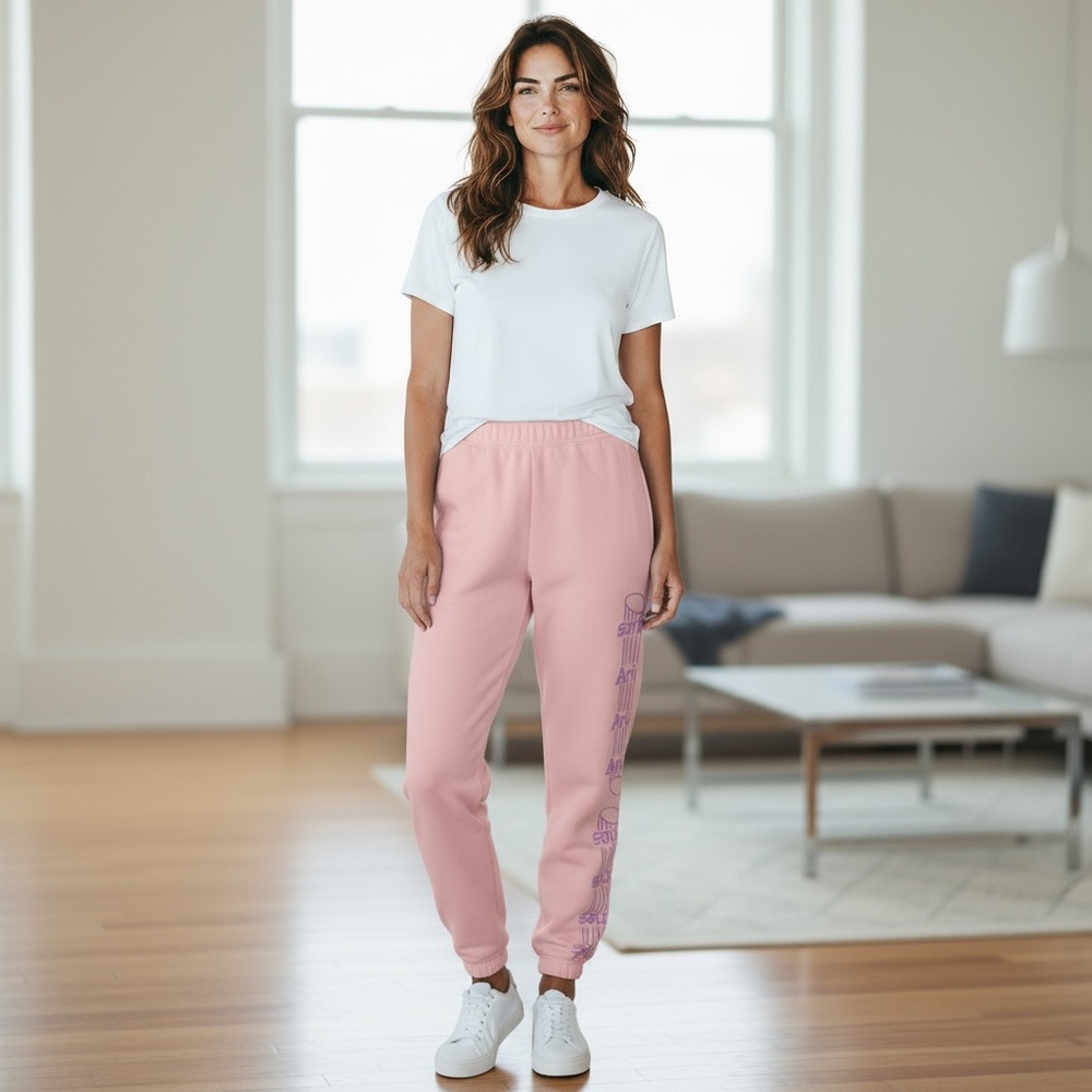 NWT Aries Women’s Column Logo Pink Track‎ Pants Italian Luxury Brand Gift